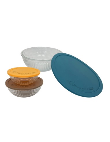 英國熊玻璃超大萬用保鮮碗3入(盒裝)