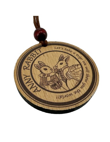 安妮兔棉麻保鮮提袋+安妮兔木質吊飾