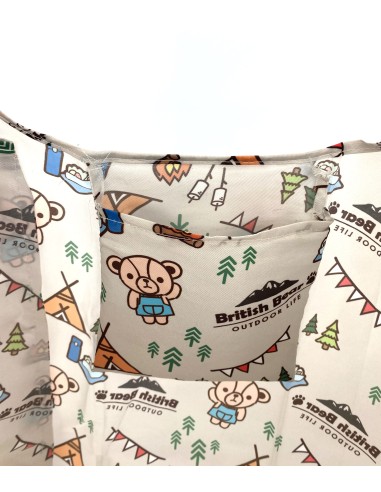 英國熊背心折疊環保袋-戶外