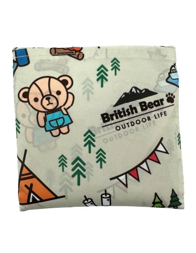 英國熊背心折疊環保袋-戶外