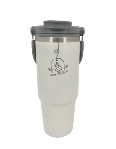 安妮兔雙飲提把冰壩瓶900ml-米白