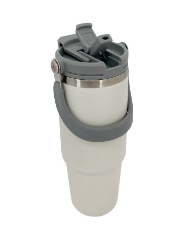 安妮兔雙飲提把冰壩瓶900ml-米白