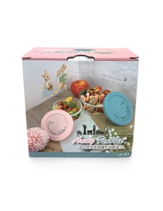 安妮兔玻璃圓形保鮮盒2入 2