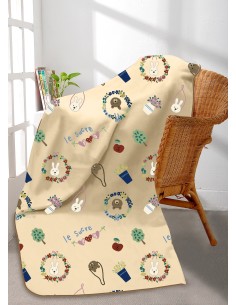 法國兔法蘭絨毯-花園150x180CM(盒) 2