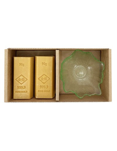 炭錢皂4入+玻璃碗1入禮盒