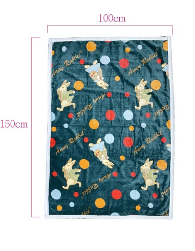 安妮兔羊羔絨複合毯100*150cm