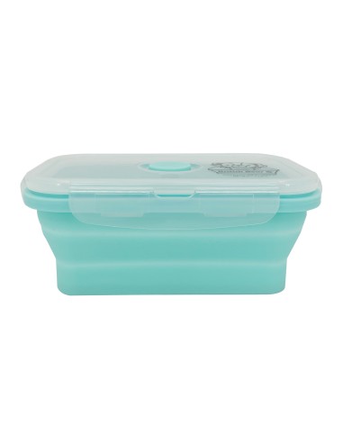 英國熊矽膠摺疊保鮮盒600ML藍