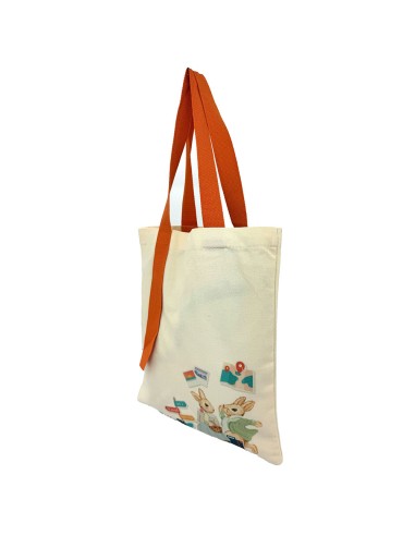 安妮兔帆布飄帶直式手提袋A3