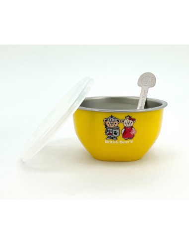 英國熊台製三入蓋碗組+袋匙C