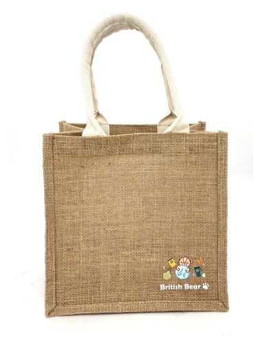 英國熊黃麻環保購物袋-中