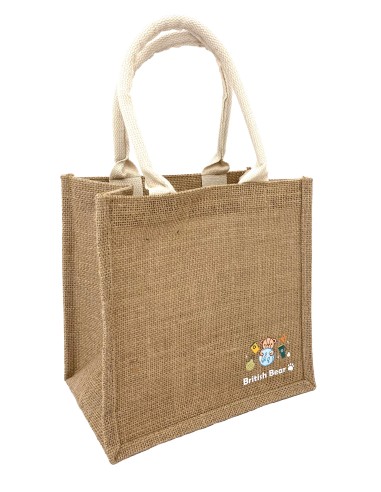 英國熊黃麻環保購物袋-中