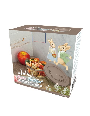 安妮兔玻璃圓形保鮮盒540ml