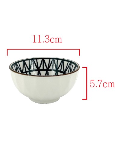 松村窯手繪圖騰4碗