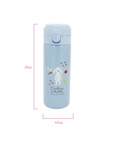 歐普蘭兔日式彈蓋真空瓶440ml-藍