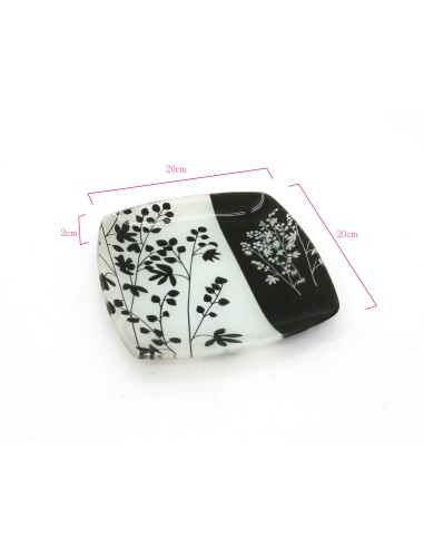 強化玻璃盤(1中+1小)牛皮盒裝