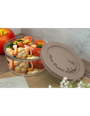 安妮兔玻璃圓形保鮮盒540ml