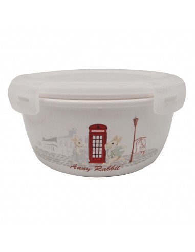 安妮兔陶瓷保鮮密扣蓋碗650ml