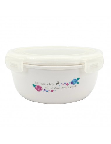 安妮兔陶瓷密扣蓋碗820ml繡球花