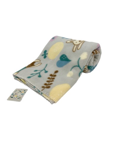 法國兔冷氣毯120x150cm-綠茵(盒裝)