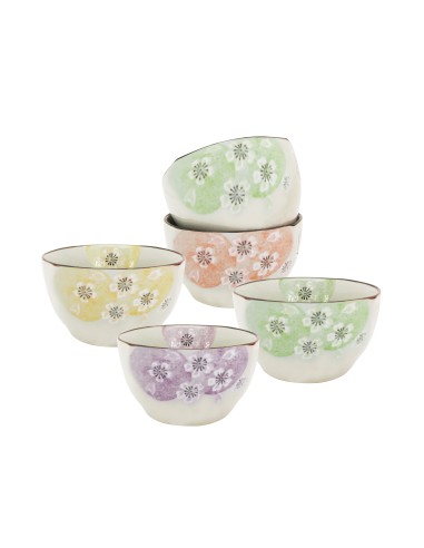 手造4.5吋方口櫻花碗3入