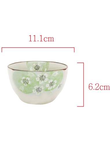 手造4.5吋方口櫻花碗3入