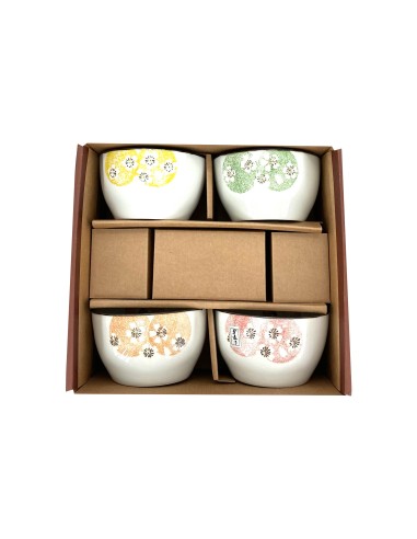 手造4.5吋方口櫻花碗4入