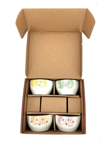 手造4.5吋方口櫻花碗4入