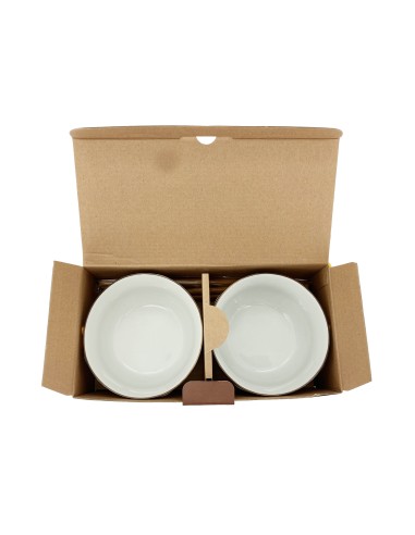 手繪4.5吋方口四季碗2碗2筷