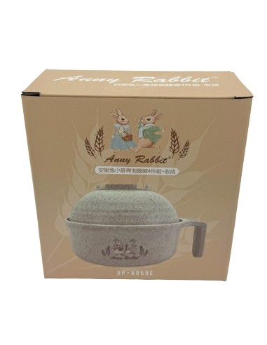 安妮兔小麥稈泡麵碗4件組-收成