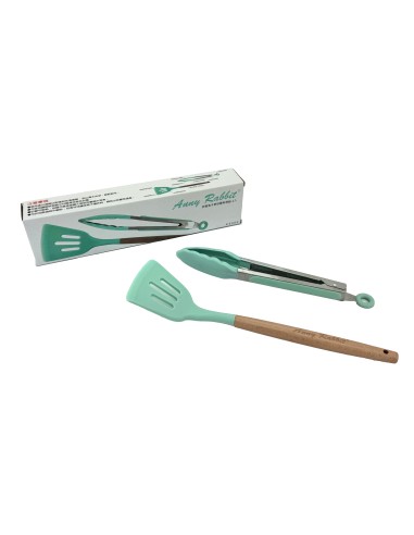 安妮兔矽膠鍋鏟料理夾二入組