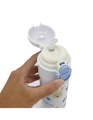 法國兔雙飲彈蓋真空瓶-420ML