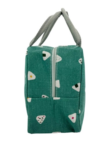 安妮兔玻璃保鮮盒附餐具-650ml櫻花+提袋飯糰