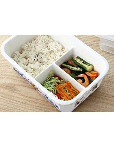 安妮兔陶瓷三格密扣保鮮盒附餐具