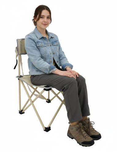 英國熊透氣L型可揹折疊椅-大地