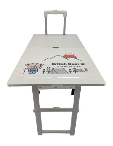 英國熊360度桌板購物推車-60L