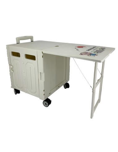 英國熊360度桌板購物推車-60L