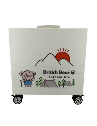 英國熊360度桌板購物推車-60L