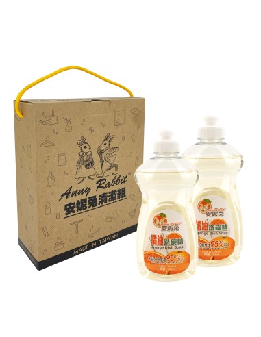 安妮兔橘油洗碗精-500ML拉頭2入