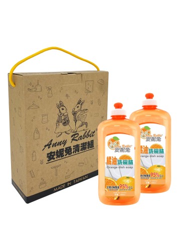 安妮兔橘油洗碗精1000ML拉頭2入