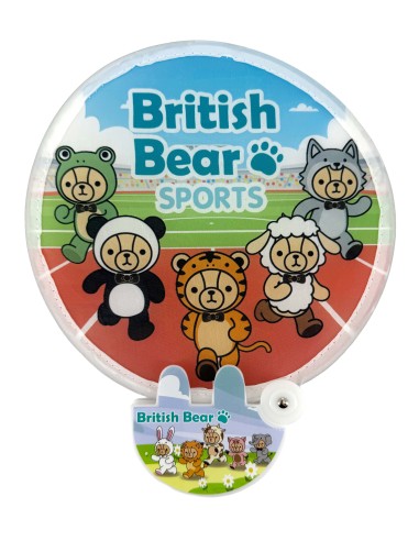 英國熊硬殼收納摺疊扇附袋