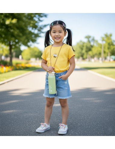 英國熊雙飲揹帶運動真空瓶-600ML