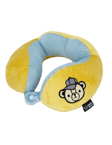 英國熊甜甜圈造型頸枕-帽子款