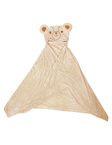 英國熊超細纖維連帽浴巾70*140CM