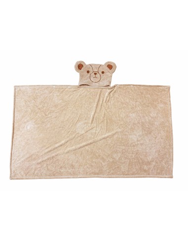 英國熊超細纖維連帽浴巾70*140CM