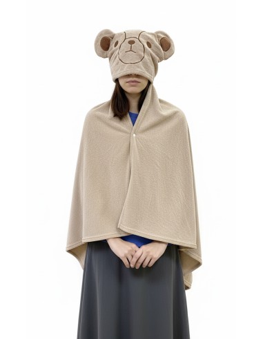 英國熊超細纖維連帽浴巾70*140CM