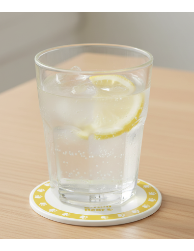 英國熊陶瓷吸水杯墊-圓形