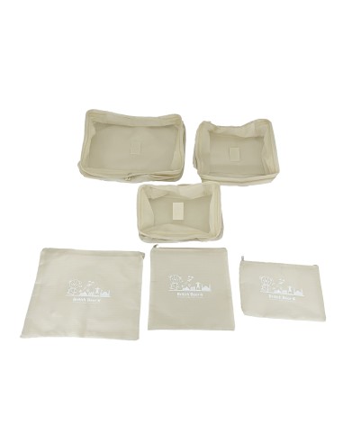 英國熊收納旅行六件組-米色