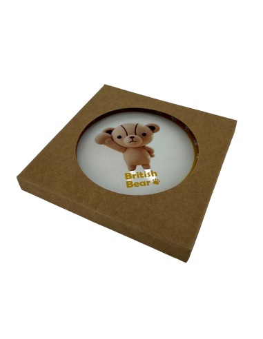 英國熊陶瓷吸水杯墊-圓形