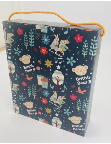 英國熊法蘭絨毯 120x150-歡樂(盒裝)