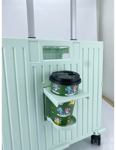 英國熊滑蓋摺疊購物推車65L(綠)